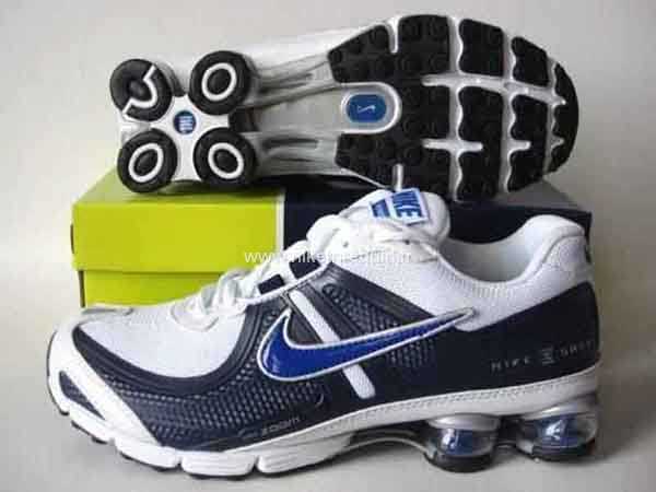 Nike Shox R4 Blanc Marine Fonce